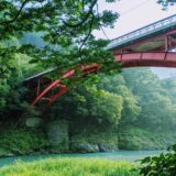 夏の多摩川と橋
