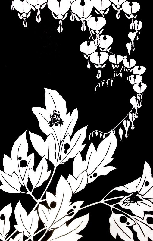 作品名：玄圃瑤華「檀特・華鬘草」「花菖蒲・棕櫚」 作者：伊藤若冲 時代：江戸時代・明和5年(1768) 所蔵：東京国立博物館