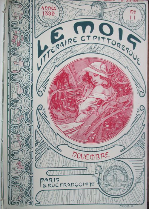 作品名：『ル・モア(12ヵ月)』誌：2月、10月、11月、12月のデザイン 英　題：Les Mois, Littèraire et pittoresque (January - June 1903)